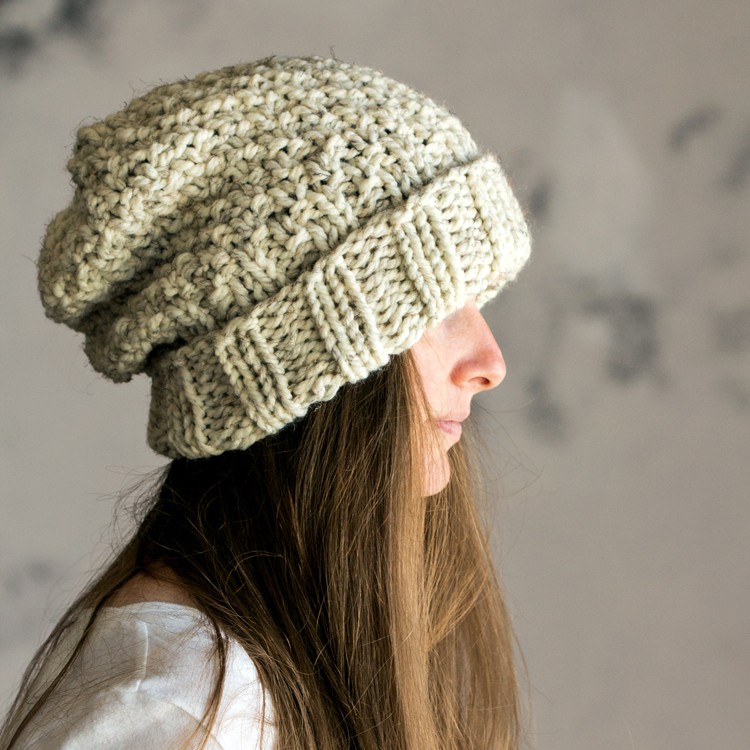 Knit Slouchy Hat Pattern - Mikes Natura