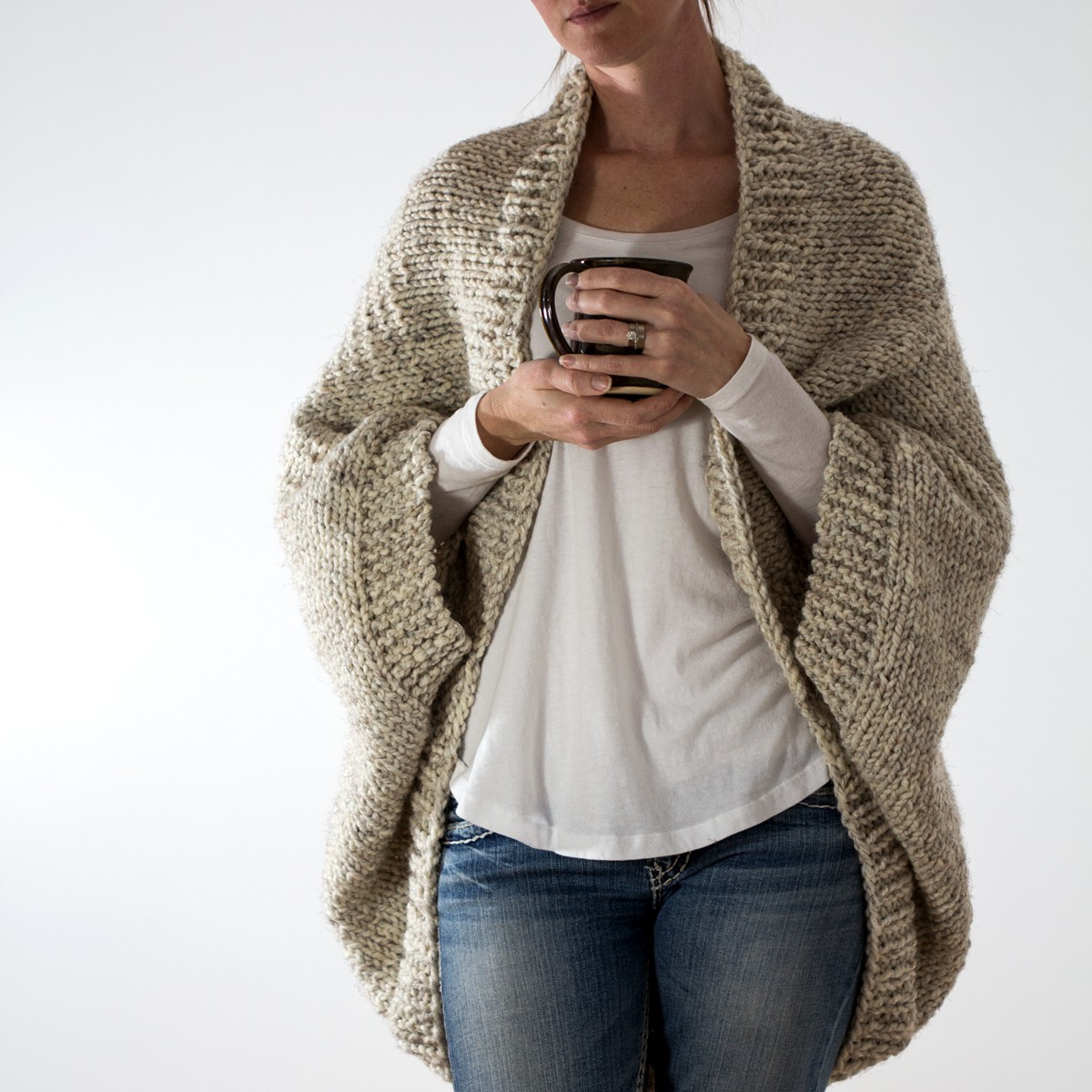 Decisiveness Over Sized Scoop Sweater Knitting Pattern