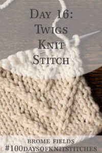 Twigs Knitting Stitch Pattern : Brome Fields