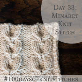 Day 49 : Checkerboard Knit Stitch : #100daysofknitstitches – Brome Fields