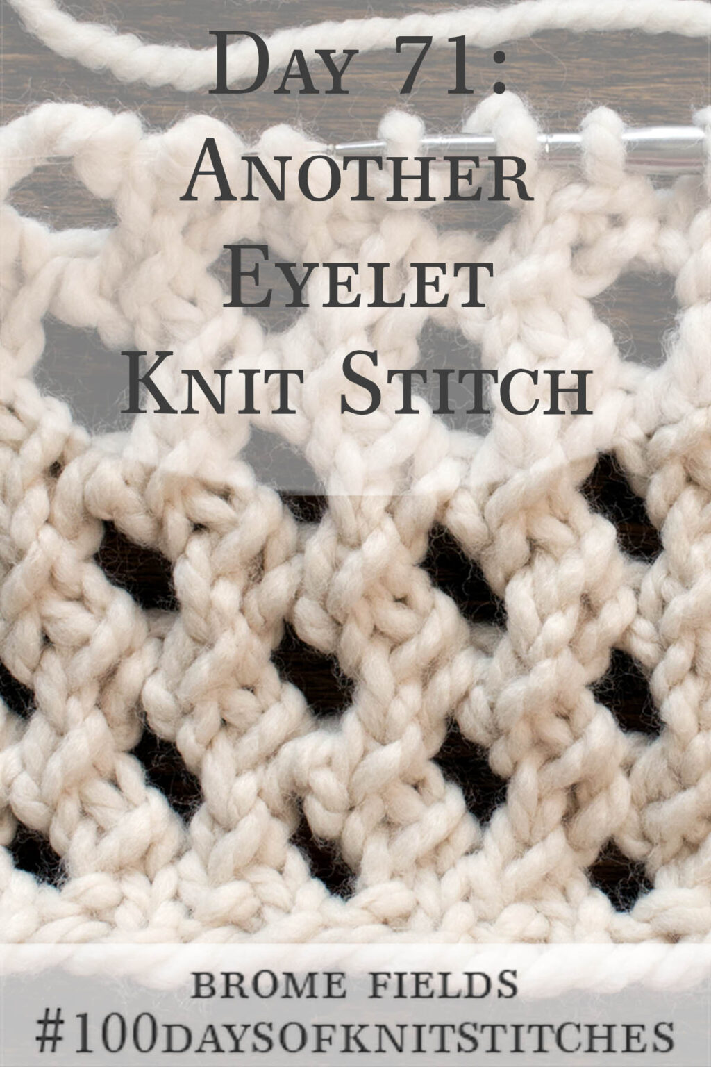 Another Eyelet Lace Knitting Stitch Pattern : Brome Fields