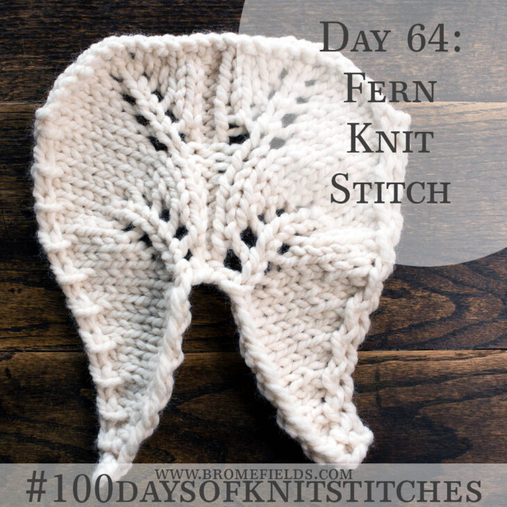 100 Days of Knit Stitches Challenge : Brome Fields
