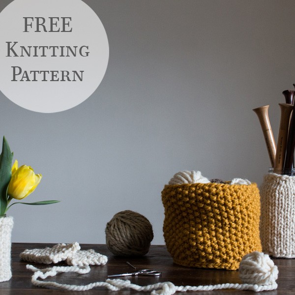 Free DIY Basket Pattern you can Knit up in a Flash  Easy knitting  patterns, Knit basket, Easy knitting