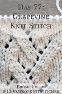 Grapevine Lace Knitting Stitch Pattern : Brome Fields