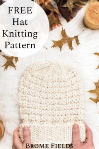 Simple Slouchy Hat Knitting Pattern : Chipper : Brome Fields