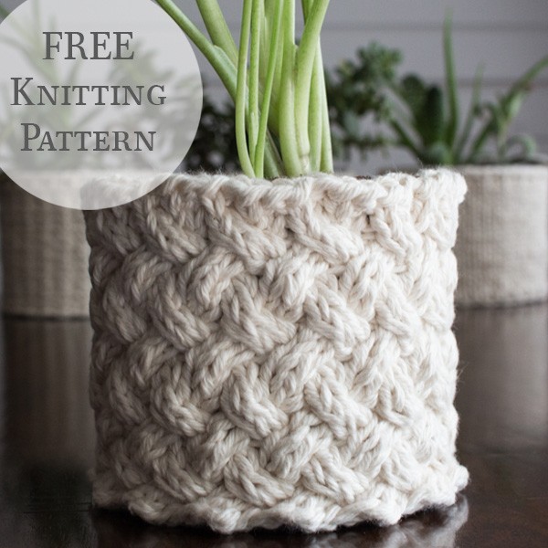 Lattice Stitch Plant Cozy Knitting Pattern : Brome Fields