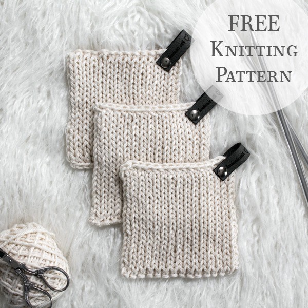 Free knitting pattern: Hand-Warmers – Knit-a-square