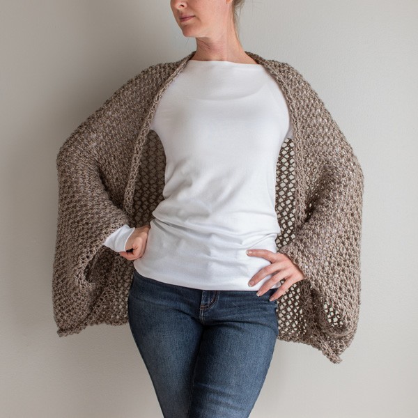 Summer Rectangle Lace Shrug Knitting Pattern : Resolve : Brome Fields