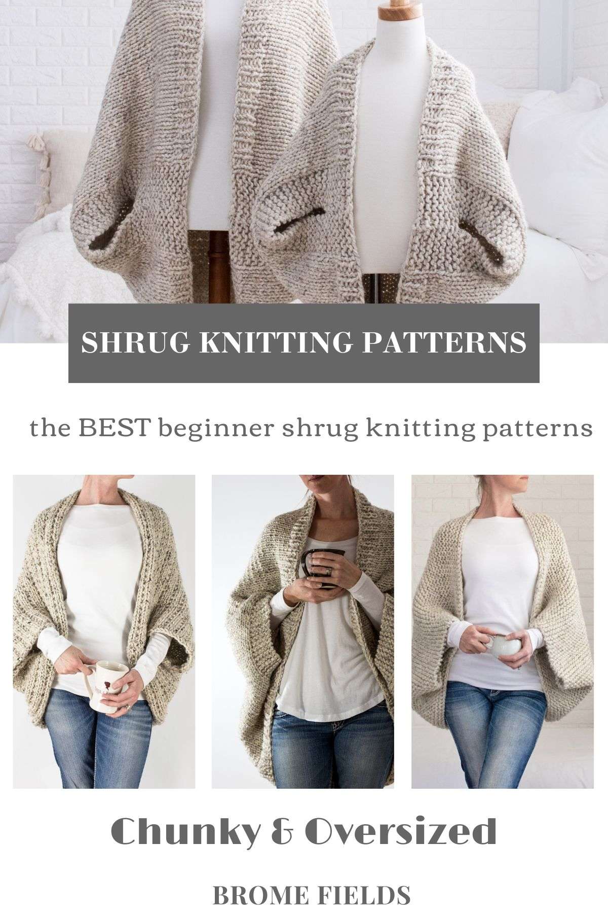 The Best Shrug Knitting Patterns : Brome Fields