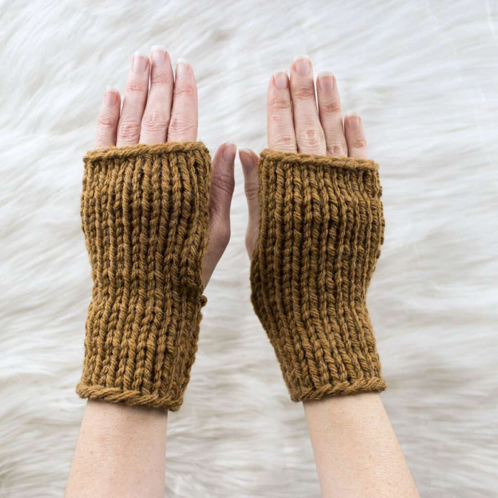 Beginner Fingerless Glove Knitting Pattern Brome Fields