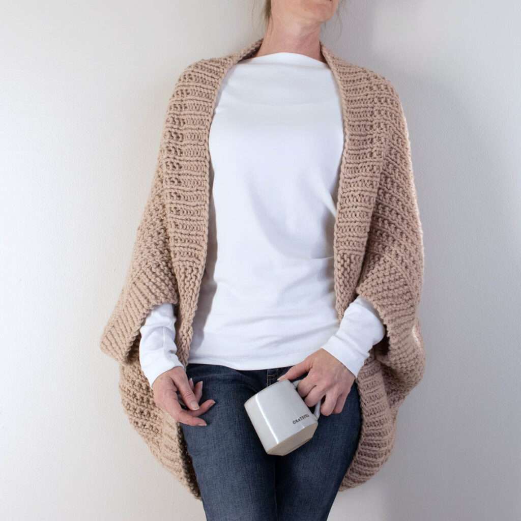 Easy Chunky Crochet Cocoon Cardigan Sweater - Free Pattern - Life
