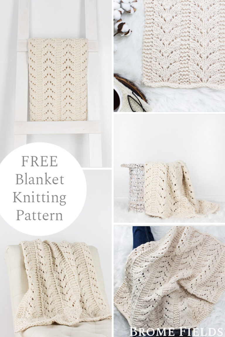 Chunky Lace Knit Blanket Pattern : Free Knitting Pattern