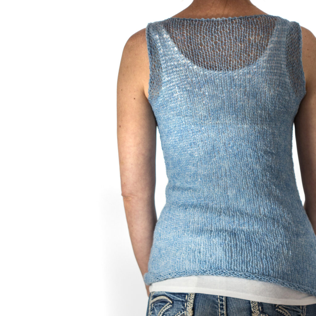 Pic of a Knitted Tank Top on a model