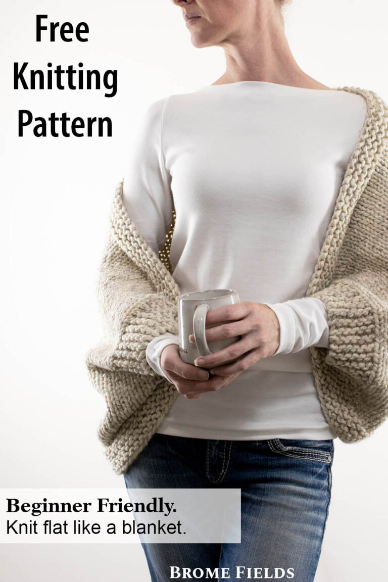 Knitted Cropped Shrug Sweater : Brome Fields