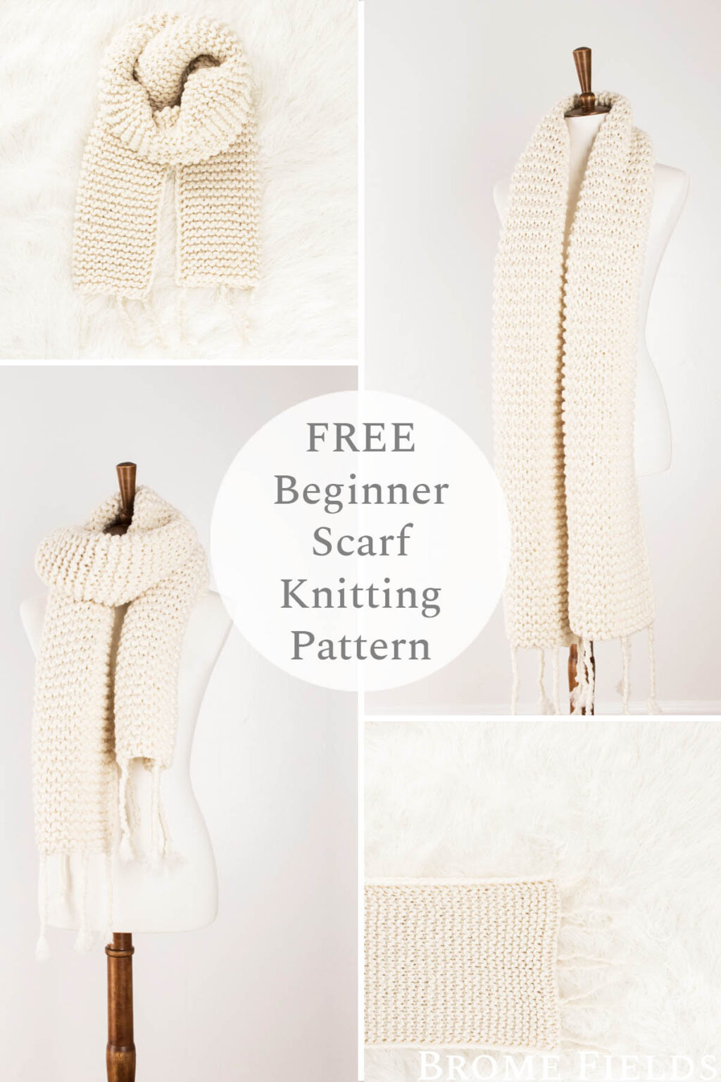 Chunky Knit Garter Stitch Scarf : Brome Fields