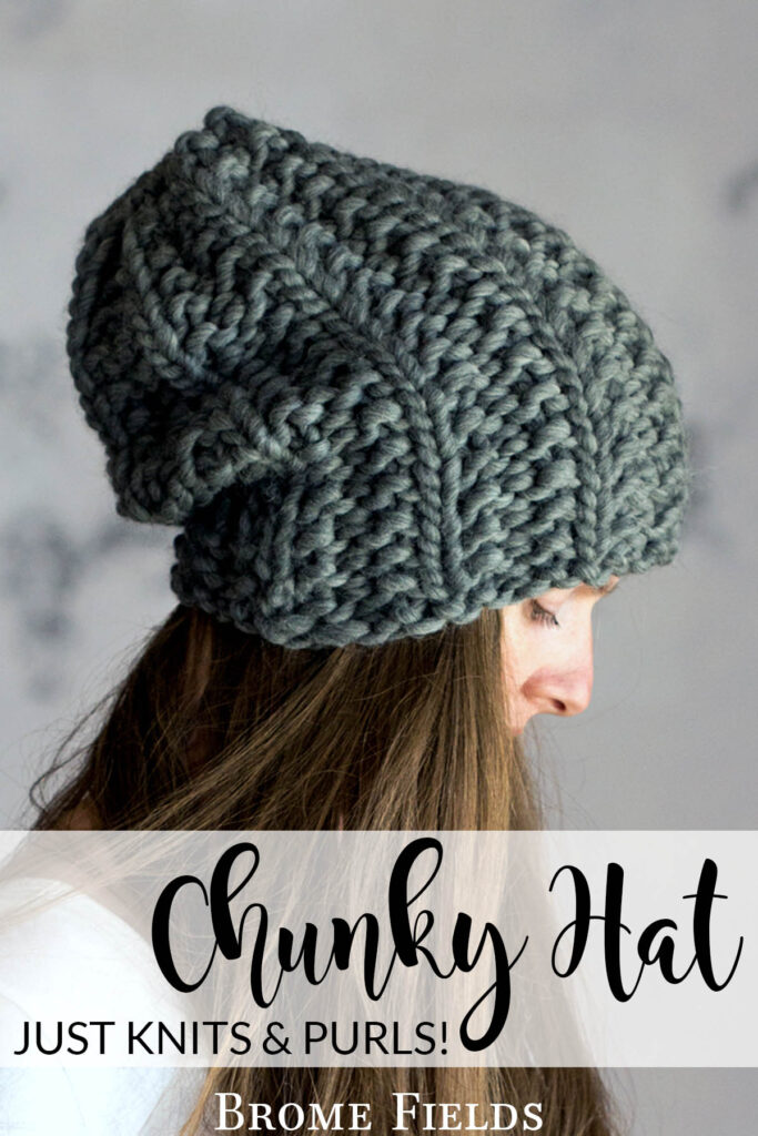 model wearing a Women's Chunky Knit Hat
