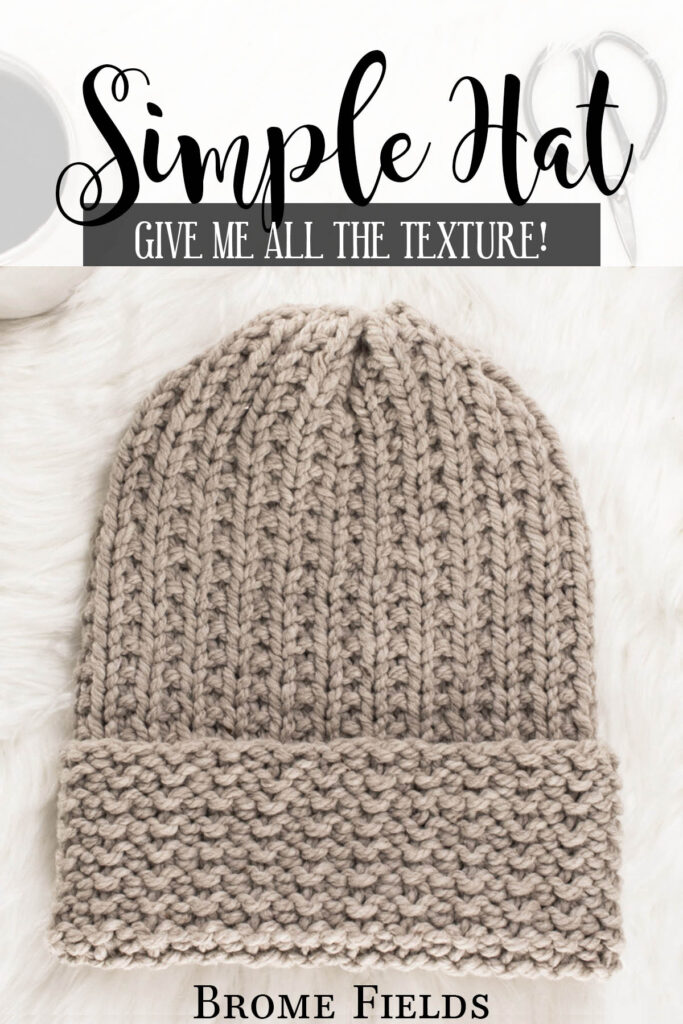 woolly knit hat displayed on faux fur blanket